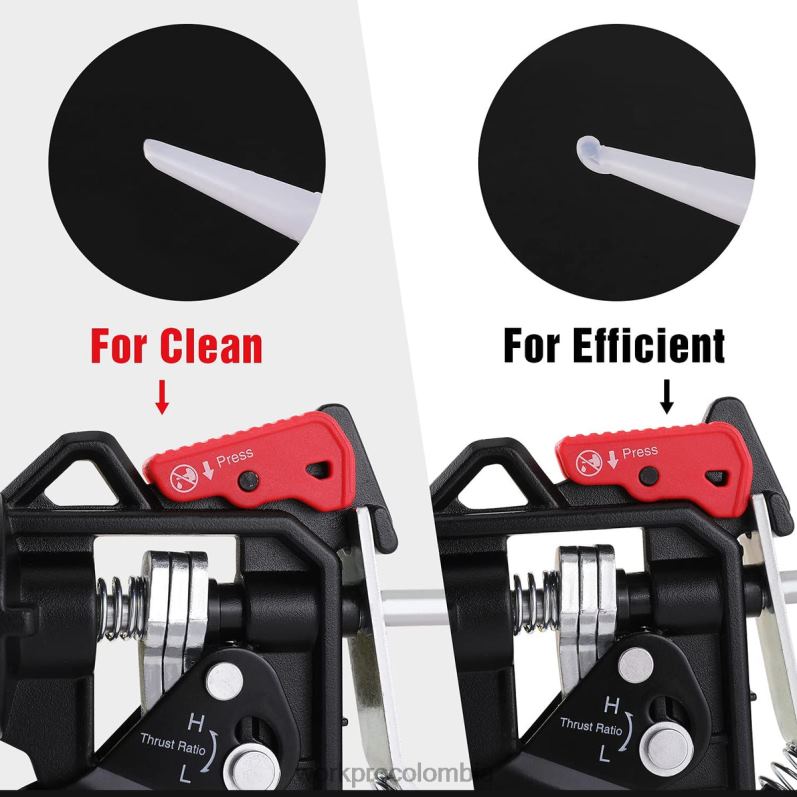 WORKPRO Pistola de calafateo con relación de empuje ajustable para tubos de calafateo estándar JP02P135 herramienta útil