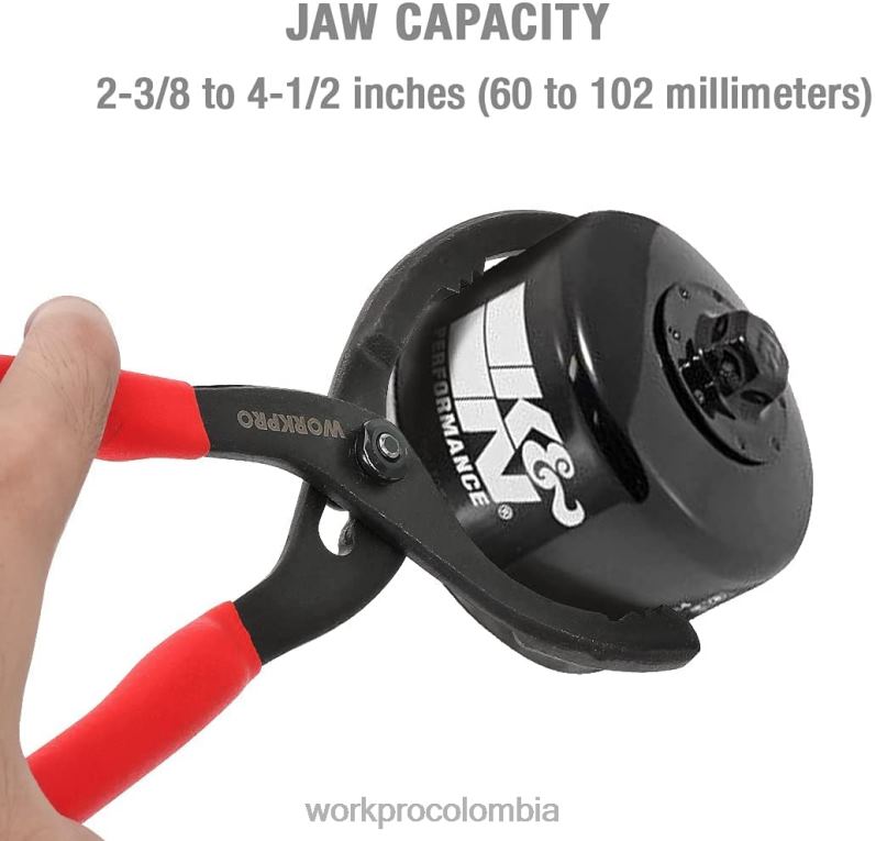 WORKPRO Alicates para filtros de aceite ajustables ideales para accesorios de conductos de filtros de motor JP02P69 herramienta útil