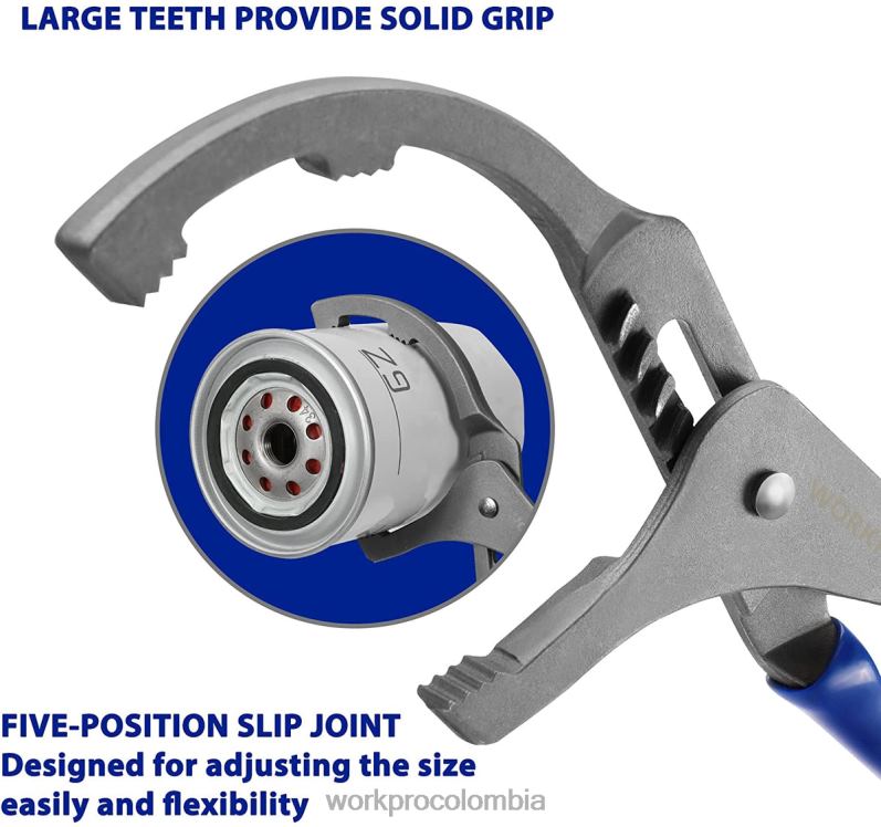 WORKPRO Juego de 2 llaves y alicates para filtro de aceite. JP02P76 herramienta útil