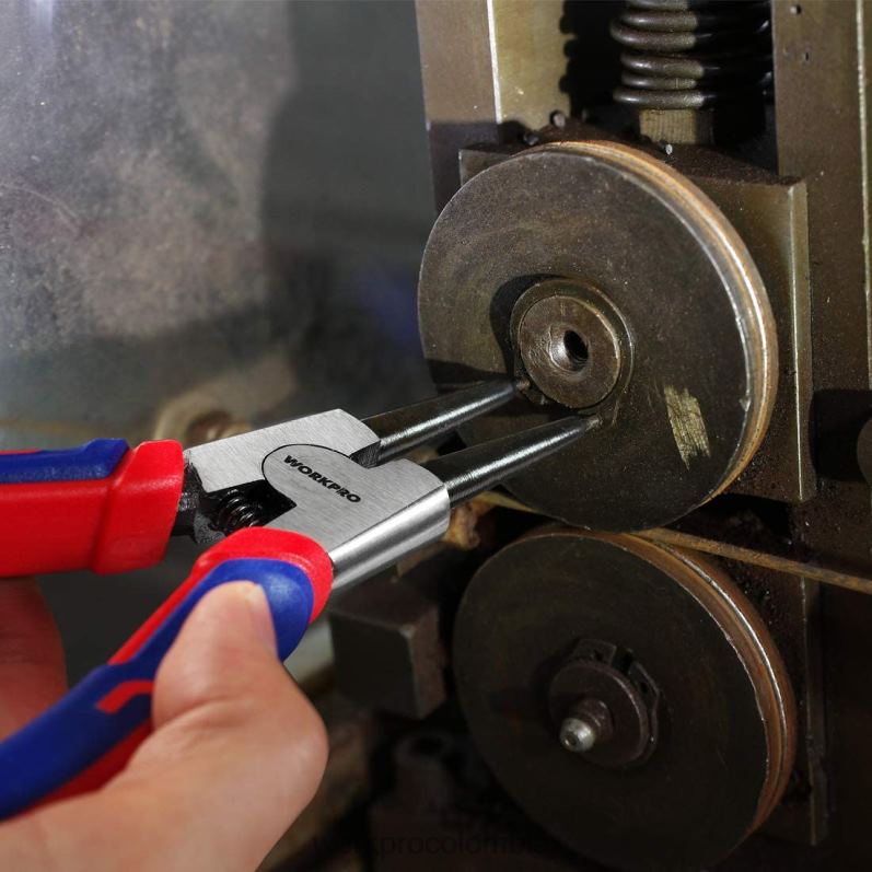 WORKPRO Juego de alicates para anillos de presión de 4 piezas con bolsa de almacenamiento JP02P67 herramienta útil