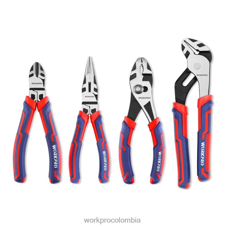 WORKPRO Juego de herramientas de alicates de construcción CR-V premium de 4 piezas JP02P72 herramienta moderno