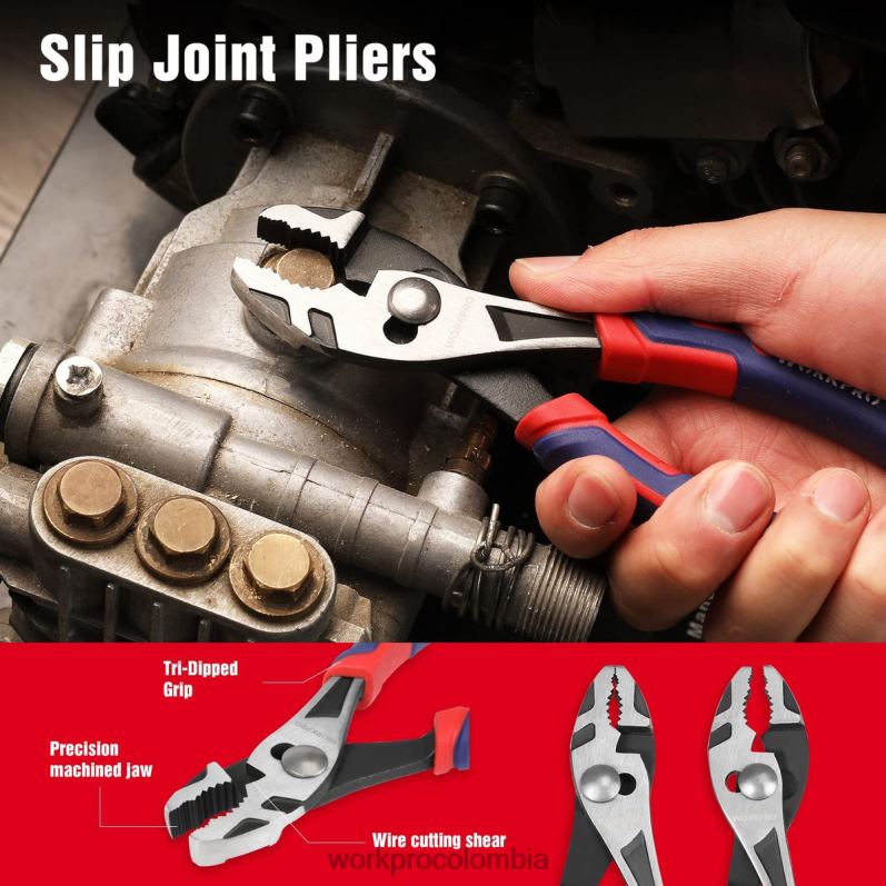 WORKPRO Juego de herramientas de alicates de construcción CR-V premium de 4 piezas JP02P72 herramienta moderno