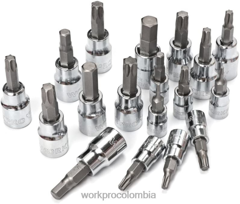 WORKPRO Juego de herramientas de mecánica profesional universal de 450 piezas con caja resistente JP02P306 herramienta útil