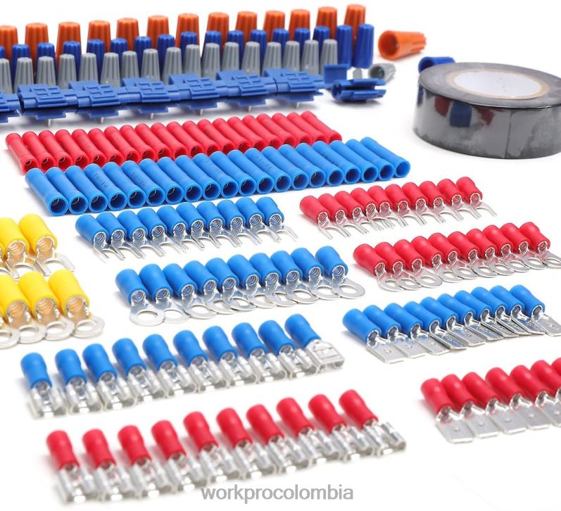 WORKPRO 582 Uds terminales de engarzado conectores de cable tubo termorretráctil kit de reparación eléctrica con pelador cortador de alambre JP02P152 herramienta útil