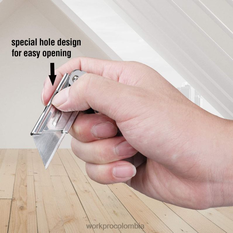 WORKPRO Juego de cuchillos utilitarios de bolsillo plegables de cambio rápido de 3 piezas con clip para cinturón JP02P45 herramienta moderno