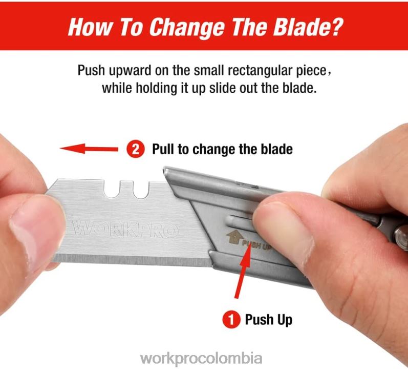WORKPRO navaja multiusos de bolsillo plegable de cambio rápido mini navaja plegable de acero inoxidable con clip para cinturón JP02P47 herramienta nuevo