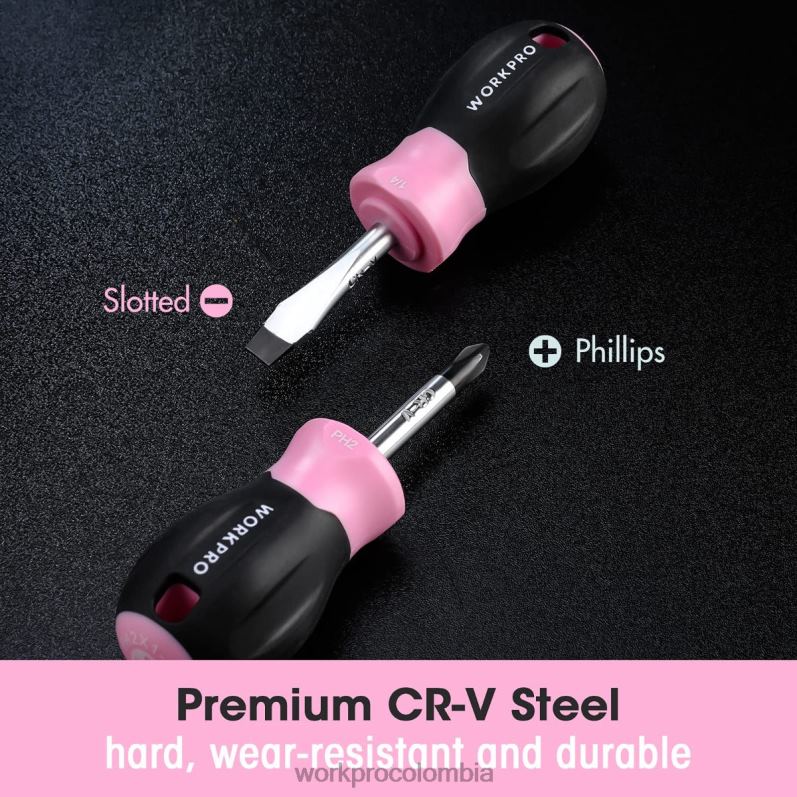 WORKPRO Juego de destornilladores magnéticos de 8 piezas con estante organizador. JP02P247 herramienta útil