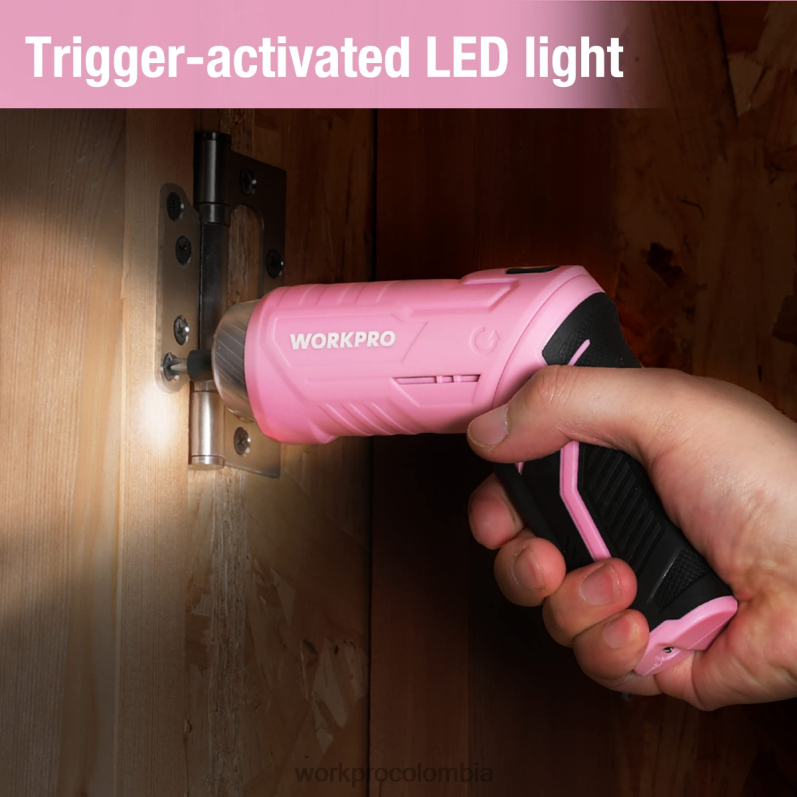 WORKPRO Kit de herramientas para el hogar general de 18 piezas. JP02P102 herramienta rosado azul