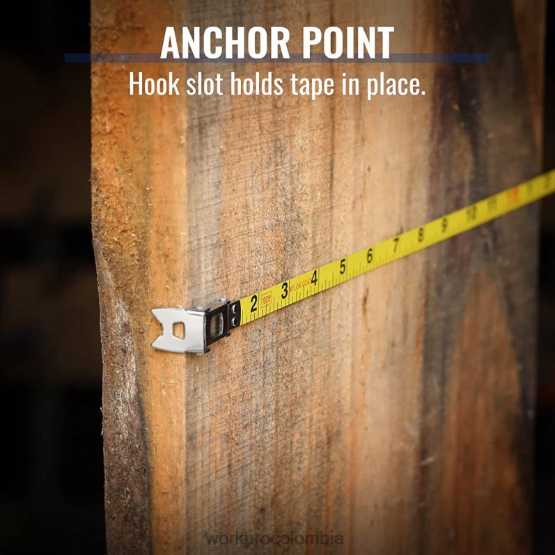 WORKPRO Cinta métrica de 100 pies, cinta larga de acero con carrete cerrado y mango plegable, estuche resistente a los golpes JP02P106 herramienta nuevo
