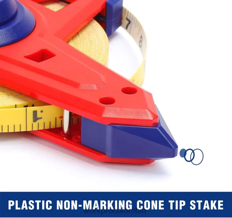 WORKPRO Cinta métrica de carrete abierto con hoja doble de fibra de vidrio recubierta de nailon, 100 pies JP02P109 herramienta nuevo