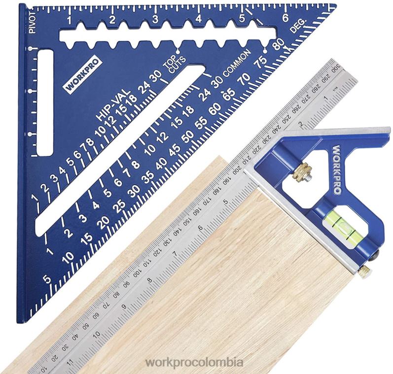 WORKPRO Juego de herramientas para escuadra de viga y escuadra combinada JP02P104 herramienta útil