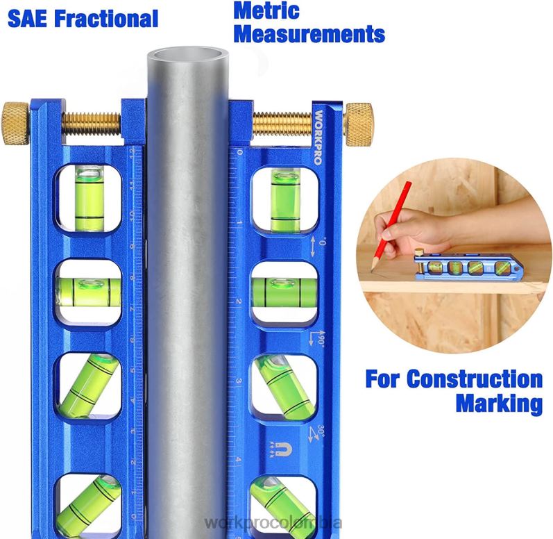 WORKPRO Nivel de flexión de conductos de 6,3 pulgadas. JP02P108 herramienta útil