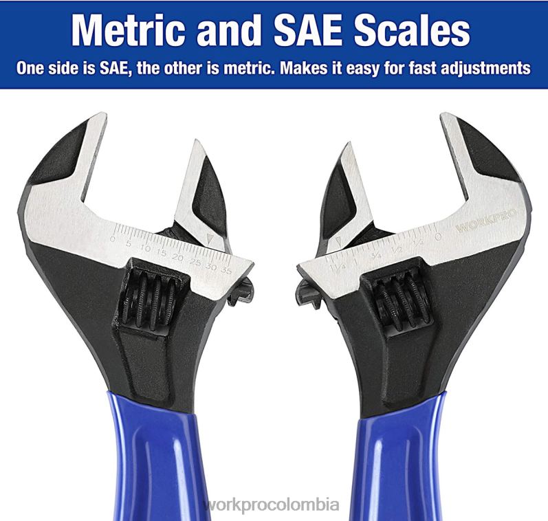 WORKPRO Juego de llaves ajustables de 2 piezas para taller de garaje doméstico y bricolaje JP02P87 herramienta útil