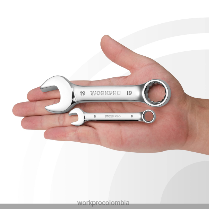 WORKPRO Juego de llaves combinadas rechonchas de 12 piezas JP02P97 herramienta útil