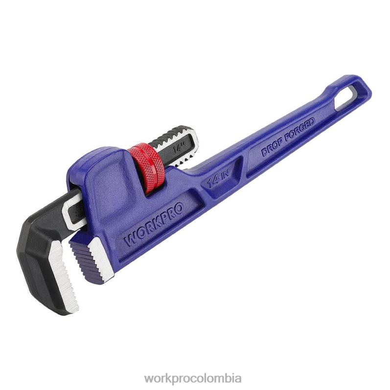 WORKPRO Llave para plomería recta de alta resistencia de 14 pulgadas JP02P89 herramienta útil