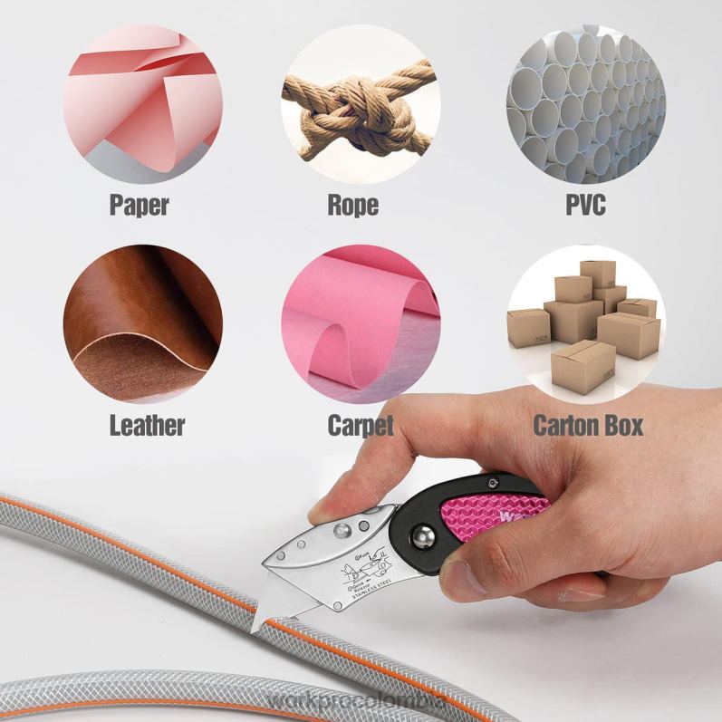WORKPRO Juego de cuchillos multiusos y herramientas múltiples. JP02P44 herramienta rosa