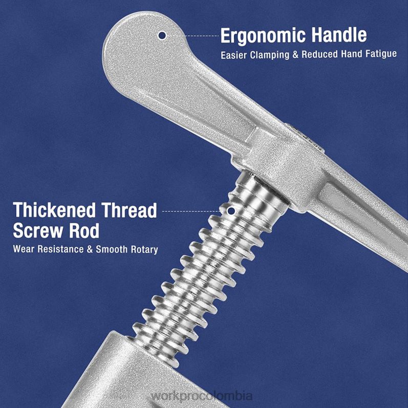 WORKPRO Abrazaderas de tubo de 2 piezas, abrazaderas de tubo livianas de fundición a presión de aluminio JP02P124 herramienta negro