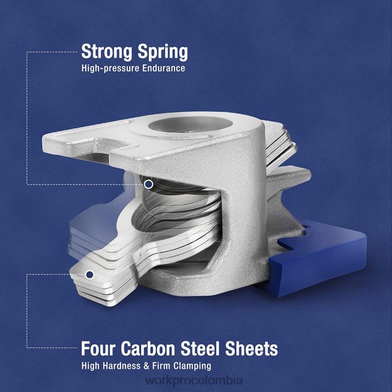 WORKPRO Abrazaderas de tubo de 2 piezas, abrazaderas de tubo livianas de fundición a presión de aluminio JP02P124 herramienta negro