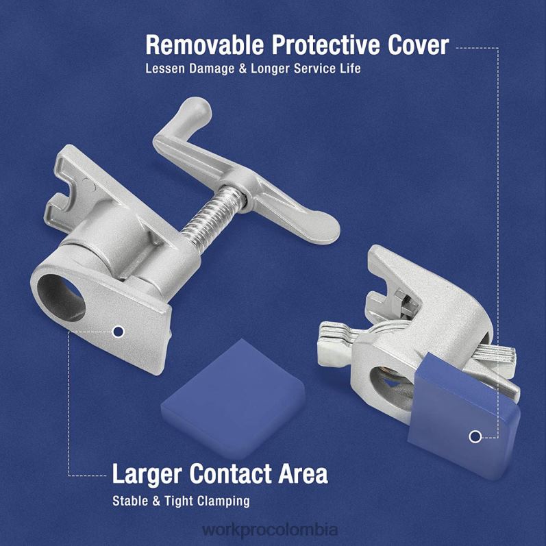 WORKPRO Abrazaderas de tubo de 2 piezas, abrazaderas de tubo livianas de fundición a presión de aluminio JP02P124 herramienta negro