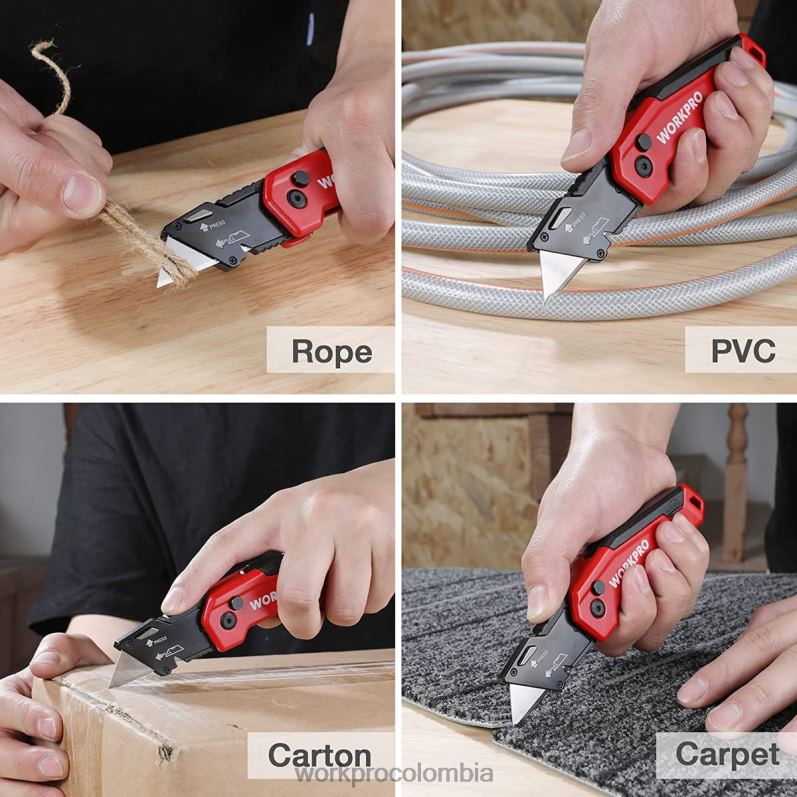 WORKPRO Cuchillas para cuchillos multiusos, recambios de cuchillas para cortadores de cajas de acero sk5, tamaño estándar con dispensador individual, paquete de 50 JP02P55 herramienta moderno