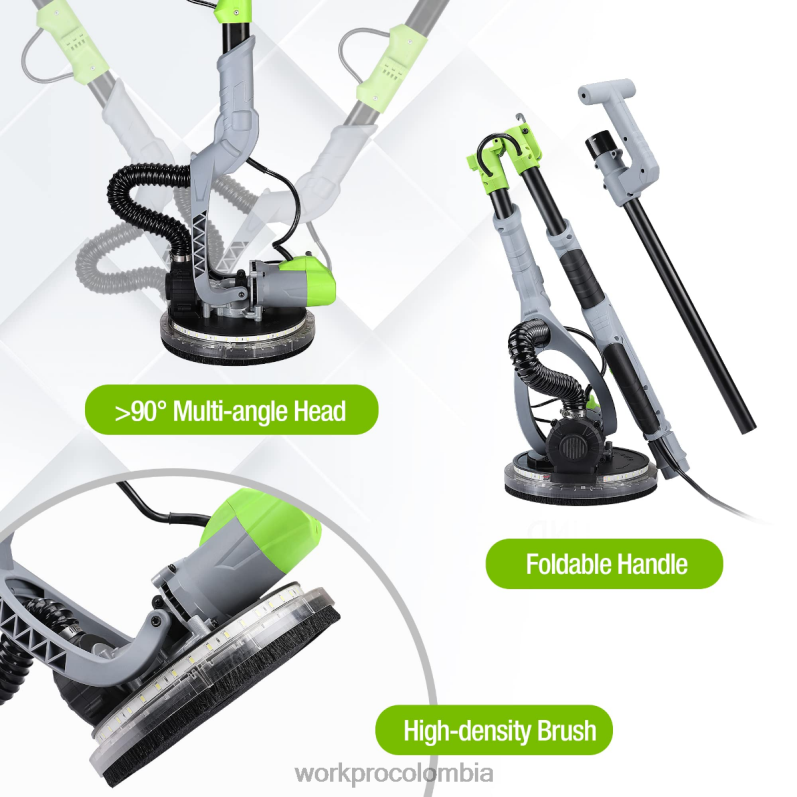 WORKPRO Lijadora eléctrica para paneles de yeso de 720w con aspiradora JP02P228 herramienta moderno