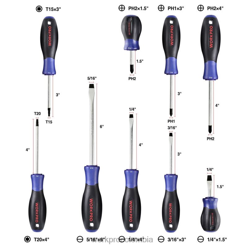 WORKPRO Llave de impacto inalámbrica de 20v, juego de alicates de 5 uds, juego de destornilladores magnéticos de 16 Uds y juego de llaves ajustables de 3 uds. JP02P319 herramienta útil