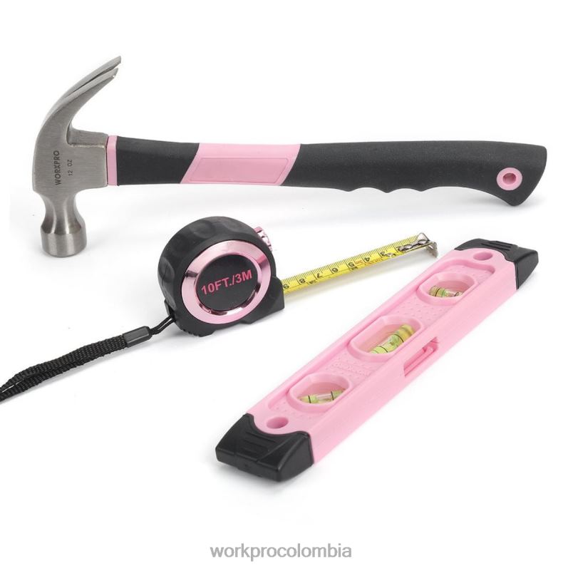 WORKPRO Juego de herramientas de reparación para el hogar de 106 piezas para dama con bolsa de almacenamiento abierta de boca ancha JP02P245 herramienta útil