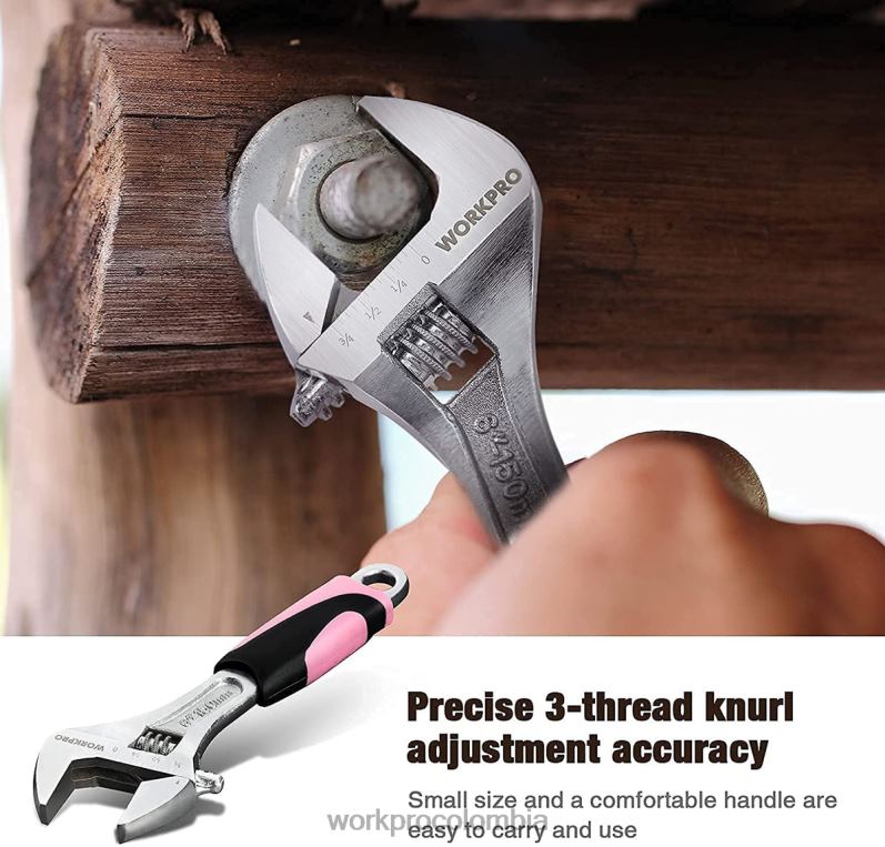 WORKPRO Kit de herramientas para el hogar de 10 piezas para mujer con juego de soporte para puntas de destornillador JP02P243 herramienta rosa